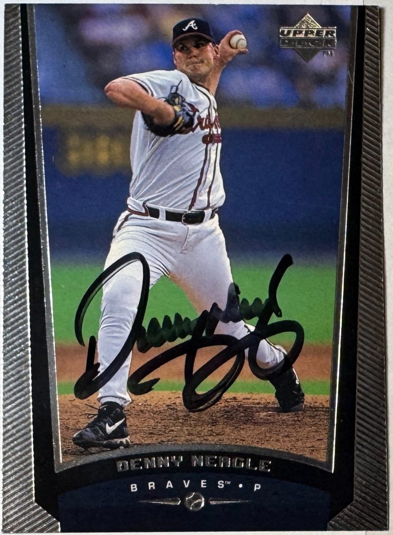 Denny Neagle signed 1999 Upper Deck On Card Auto #37- COA -  (Atlanta Braves)