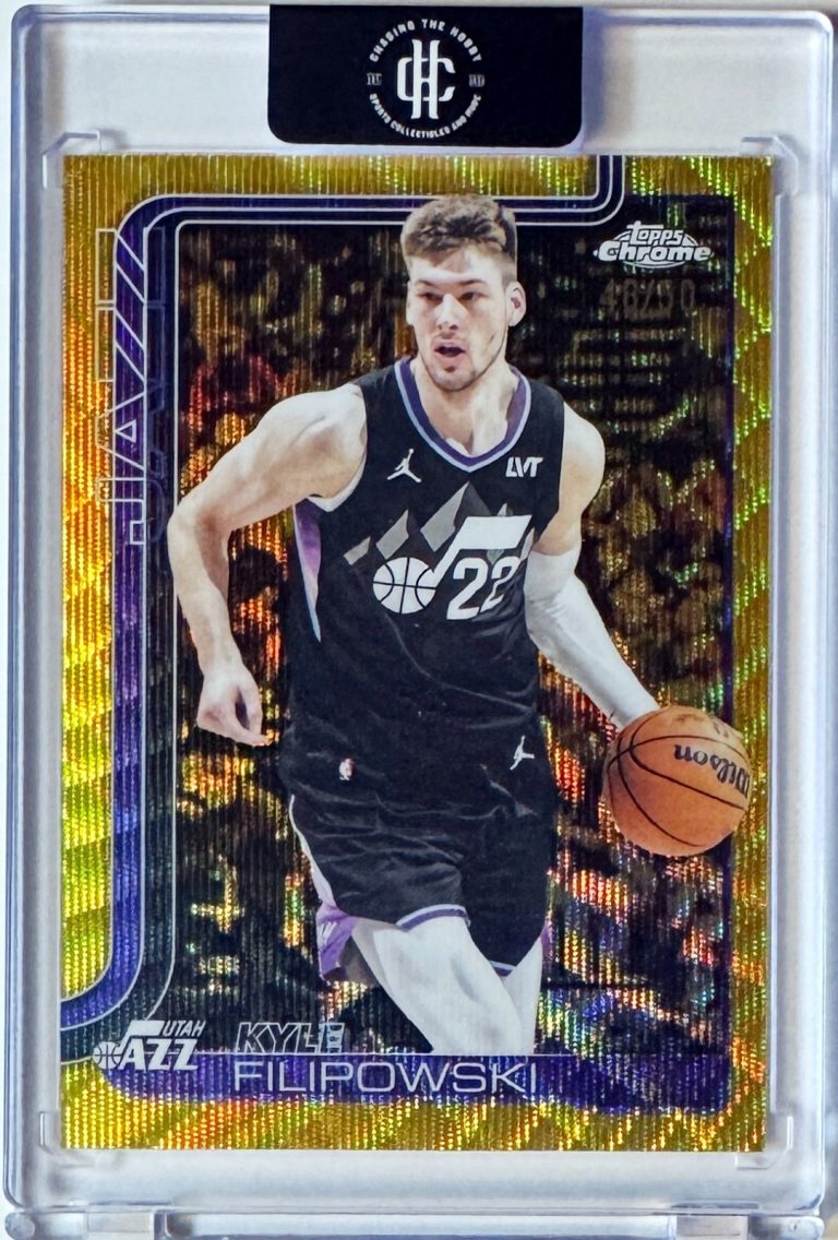 Kyle Filipowski 2025-26 Topps Chrome Gold Refractor Card #213- /50 Utah Jazz