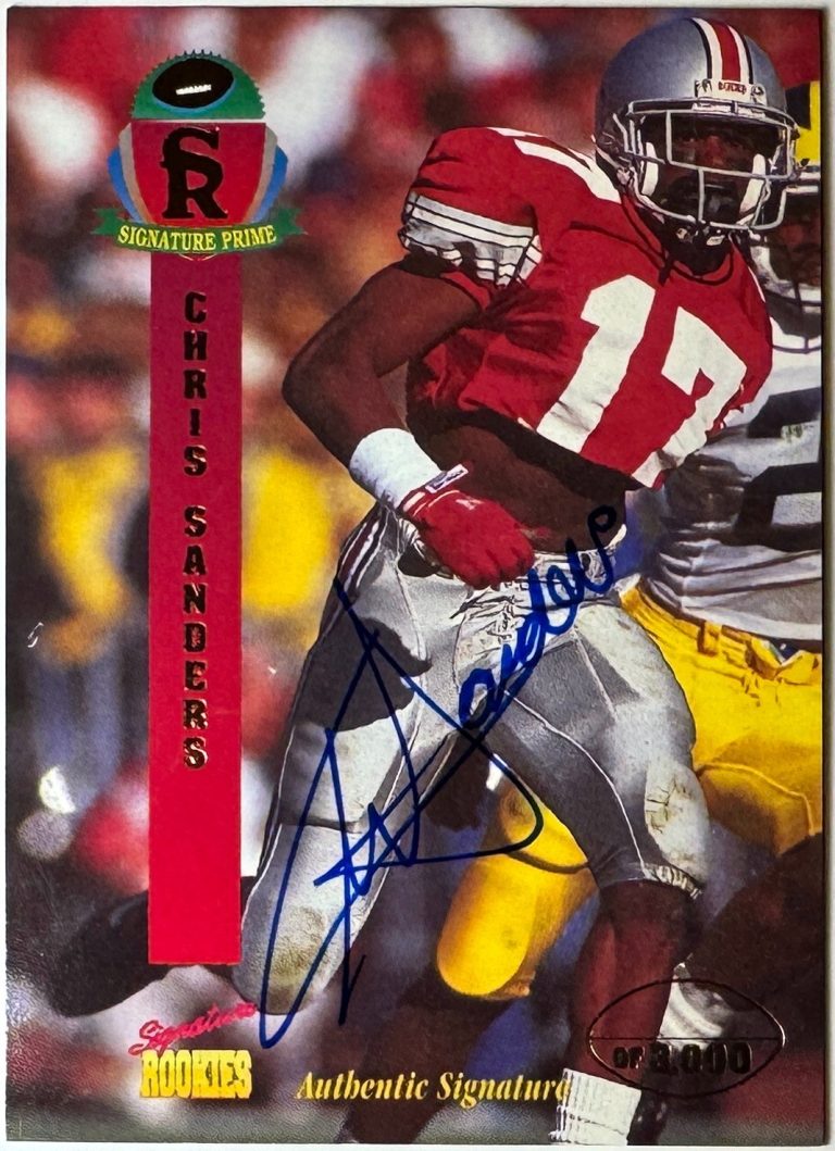Chris Sanders Signed 1995 Signature Rookies On Card Auto #35  /3000 Ohio State