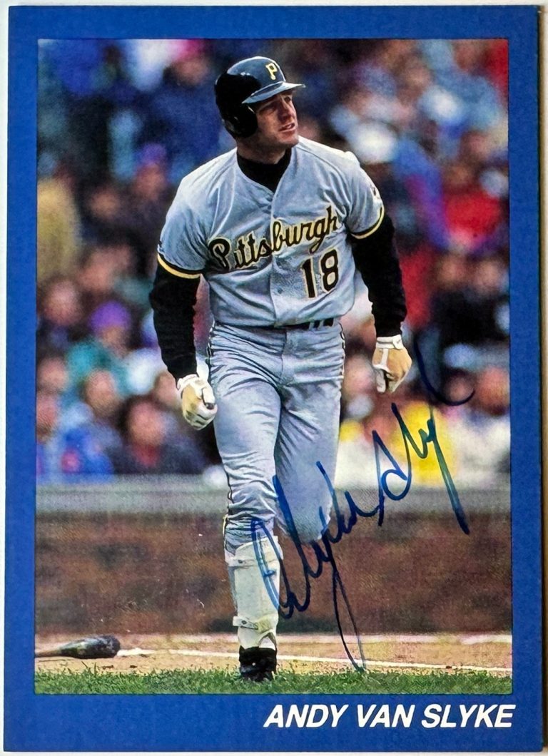Andy Van Slyke signed Custom On Card Auto - COA (Pittsburgh Pirates)