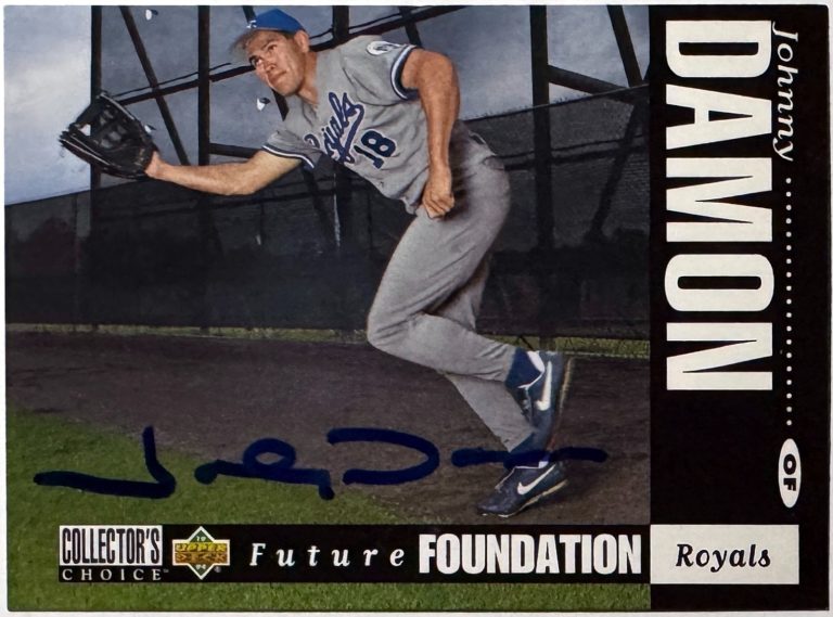 Johnny Damon signed 1994 Upper Deck Collector's Choice Rookie Card (RC) #642-COA