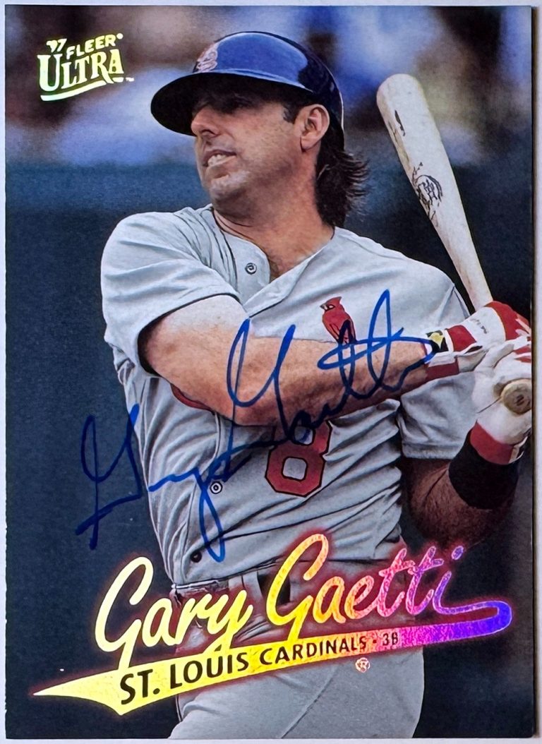 Gary Gaetti signed 1997 Fleer Ultra On Card Auto #316- COA (St. Louis Cardinals)