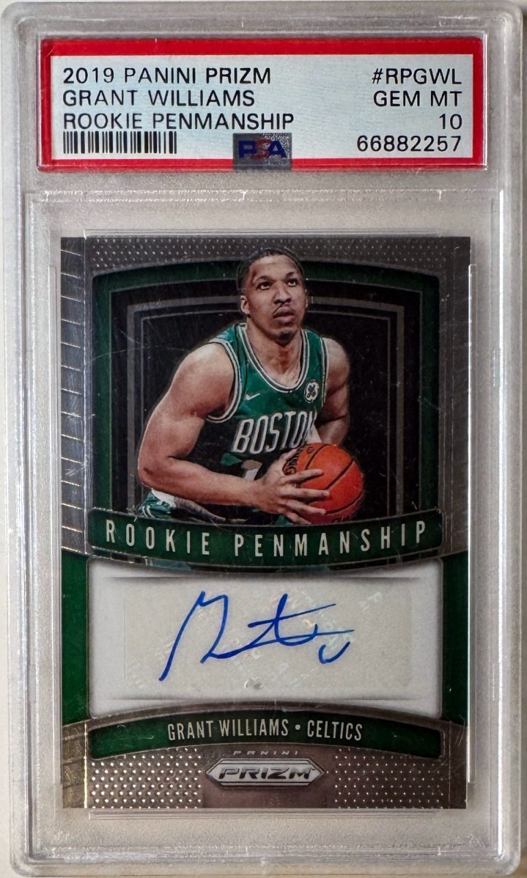Grant Williams signed 2019 Panini Prizm Rookie Penmanship Card #RPHWL- PSA 10