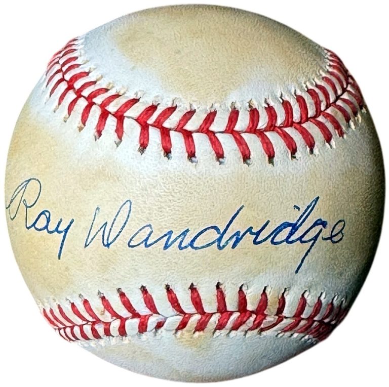 Ray Dandridge signed ROAL Rawlings Ofc  Baseball toned - COA Negro League/Newark