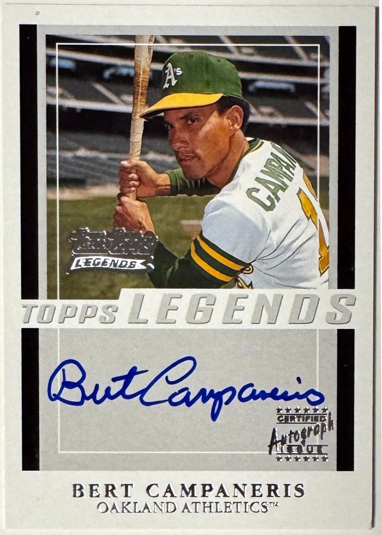Bert Campaneris signed 2003 Topps Legends On Card  Certified Auto #TT-BC- ( A's)