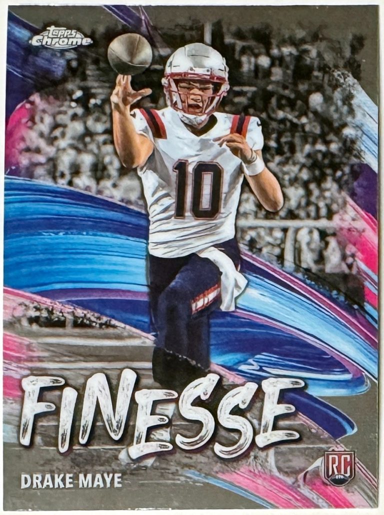 Drake Maye 2024 Topps Chrome Finesse  Rookie Card (RC) #F-2 New England Patriots