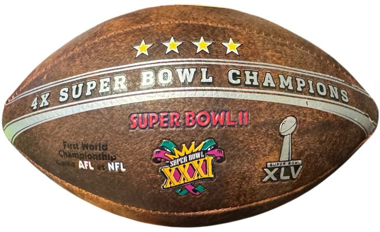 Green Bay Packers 4X Super Bowl Champions NFL Mini Football 8.5