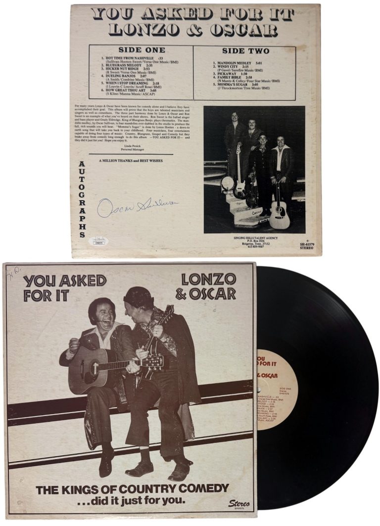 Oscar Sullivan signed 1979 Lonzo & Oscar You Asked For It LP/Vinyl Record- JSA