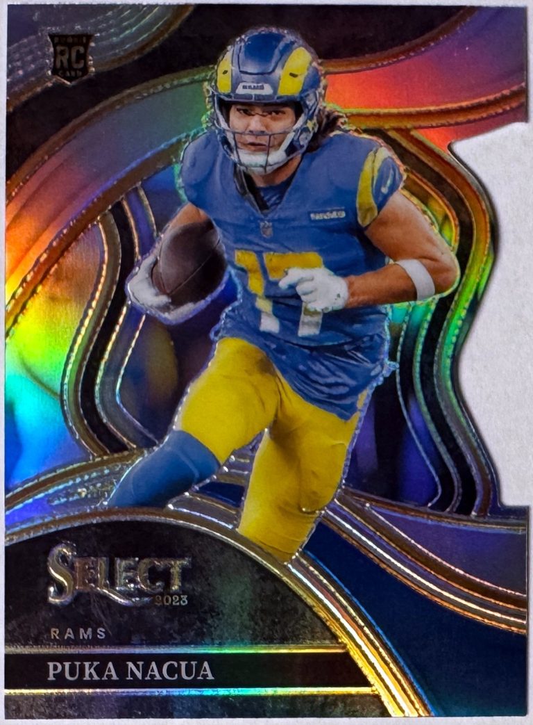 Puka Nacua 2023 Panini Select Club Level Silver Prizm Die-Cut Rookie Card #224