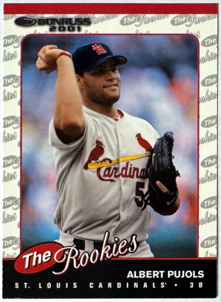 Albert Pujols 2001 Donruss The Rookies Card #R97 (RC) - (St. Louis Cardinals)