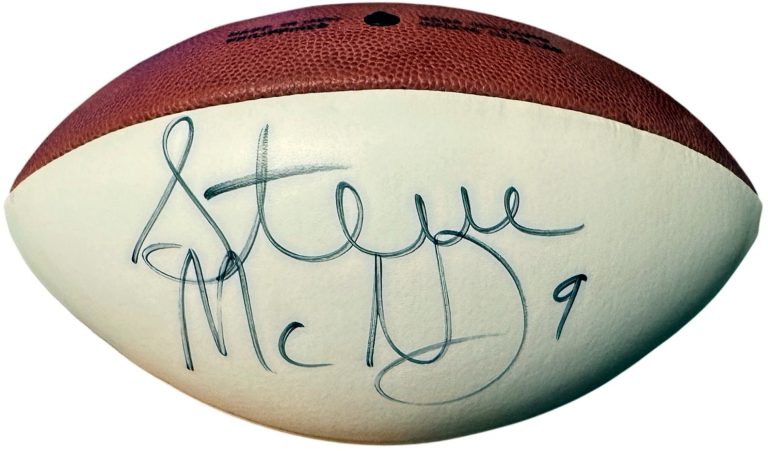 Steve McNair signed Nike Logo Full FS WP Football #9 - Beckett/Titans/Air McNair