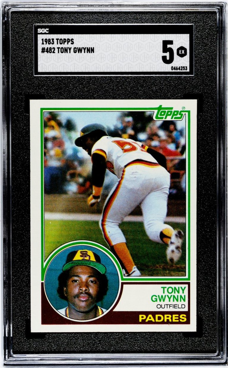 Tony Gwynn 1983 Topps Baseball Rookie Card RC #482- SGC Graded 5 EX (Padres/HOF)