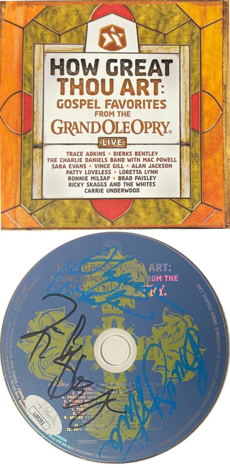 Ricky Skaggs/Sharon & Buck White triple signed 2008 How Great Thou Art CD- JSA