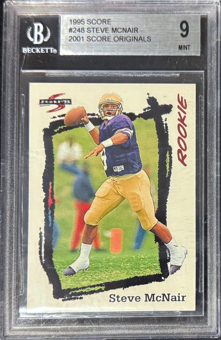 Steve McNair 1995 Score 2001 Score Originals Rookie Card #248- BGS Graded 9 Mint