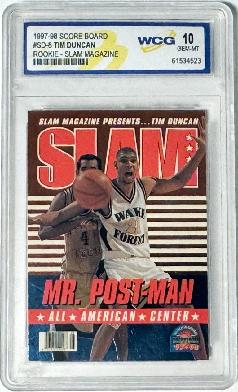 Tim Duncan 1997-98 Score Board Slam Magazine Rookie Card #SD8- WCG Graded 10