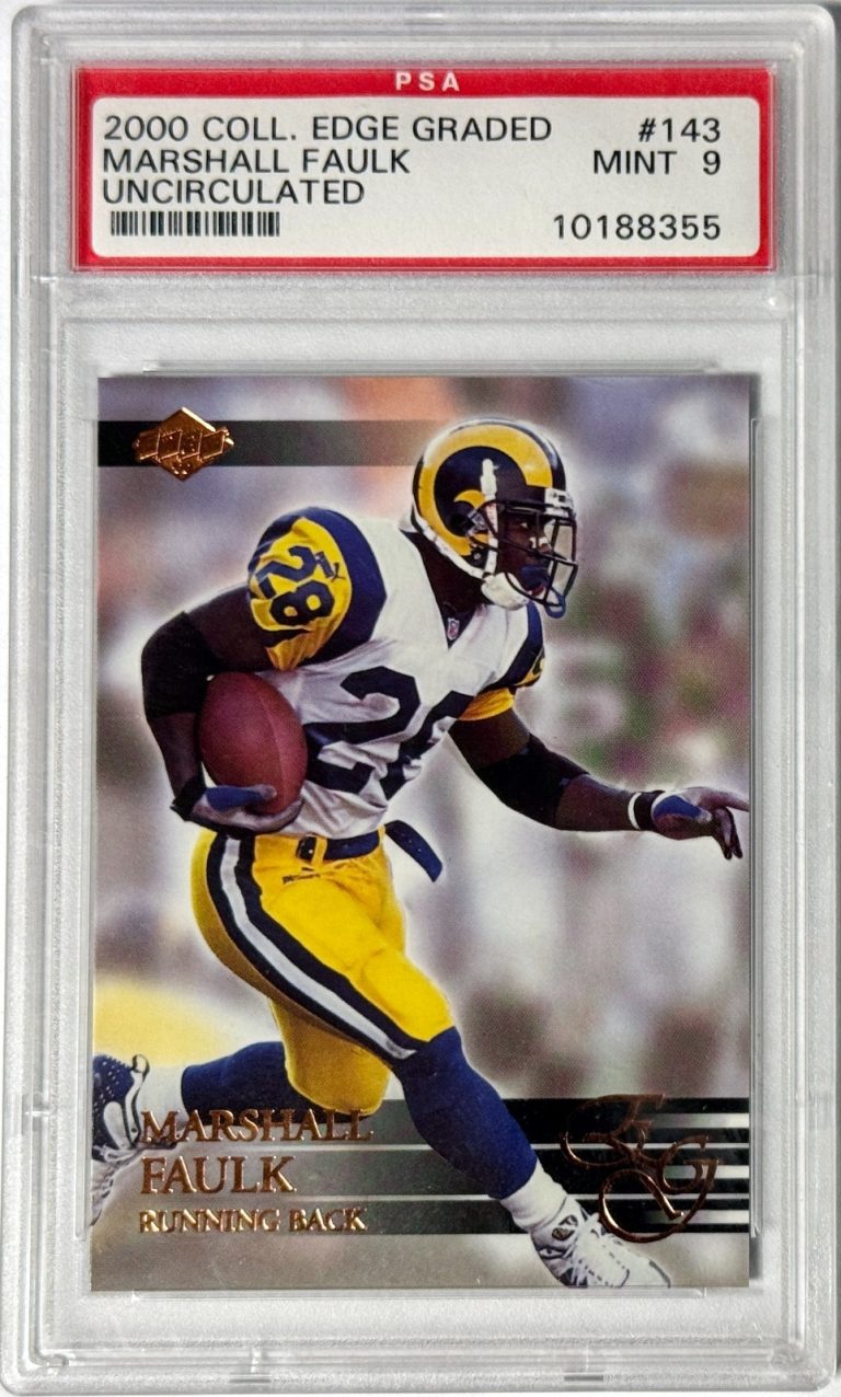 Marshall Faulk 2000 Collector's Edge Uncirculated #143 /5000 - PSA Graded 9 Mint