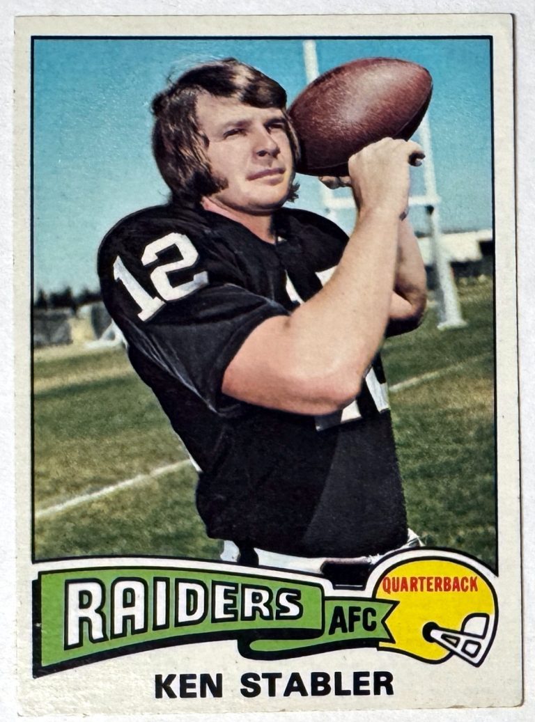 Ken Stabler 1975 Topps Card #380 (Oakland Raiders)