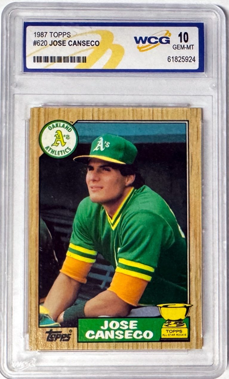 Jose Canseco 1987 Topps All-Star Rookie Card #620 - WCG Graded 10 Gem Mint (A's)
