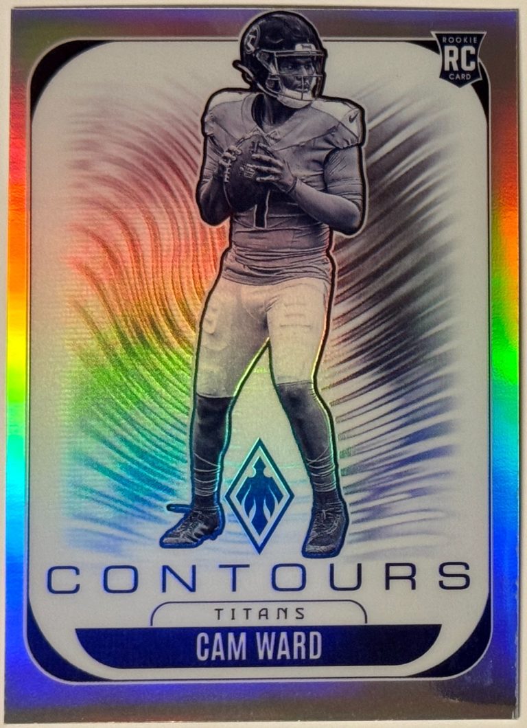 Cam Ward 2025 Panini Phoenix Contours Silver Holo Rookie RC Card #31  - TITANS