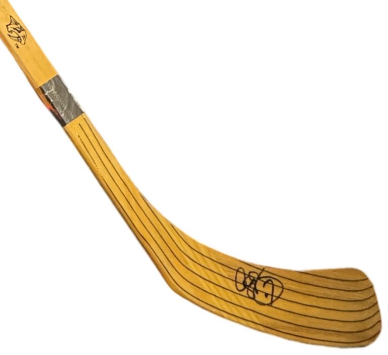 Cliff Ronning signed Nashville Predators Logo FULL 65 inch  Hockey Stick #7- COA