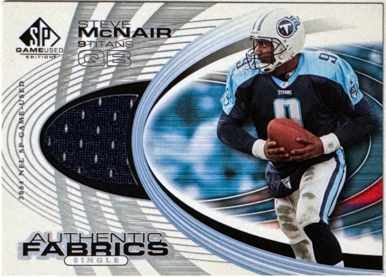 Steve McNair 2004 SP Game Used Edition Authentic Fabrics Card #AF-SM (Titans)