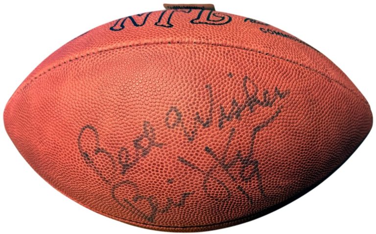 Bernie Kosar signed OFC Wilson NFL Tagliabue Leather Football #19 light sig- COA