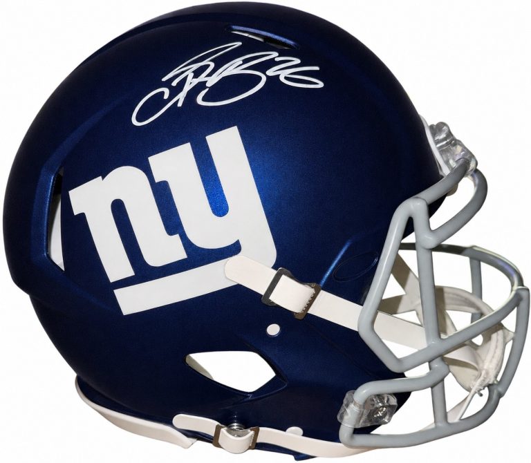 Saquon Barkley signed New York Giants Riddell FS Speed Authentic Helmet- Beckett