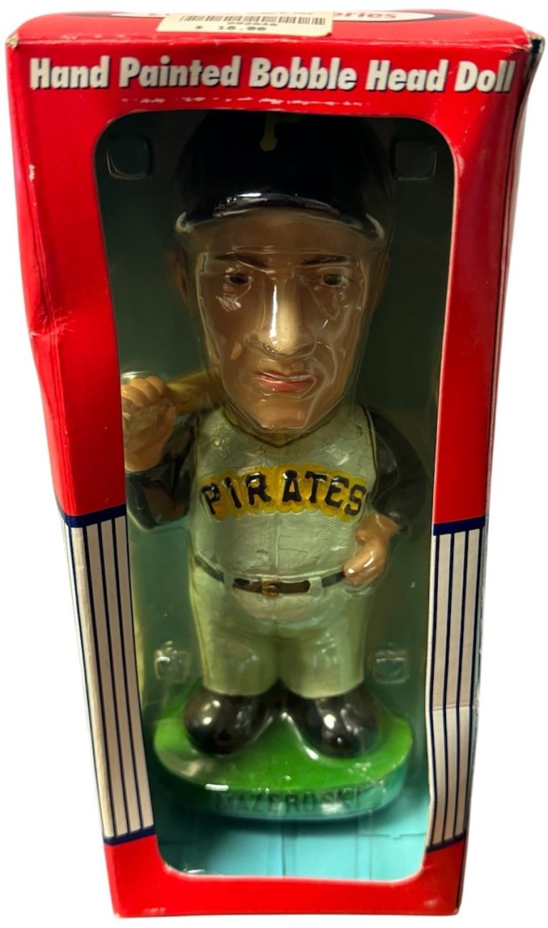 Bill Mazeroski Pittsburgh Pirates Handpainted Bobble Head In Original Box