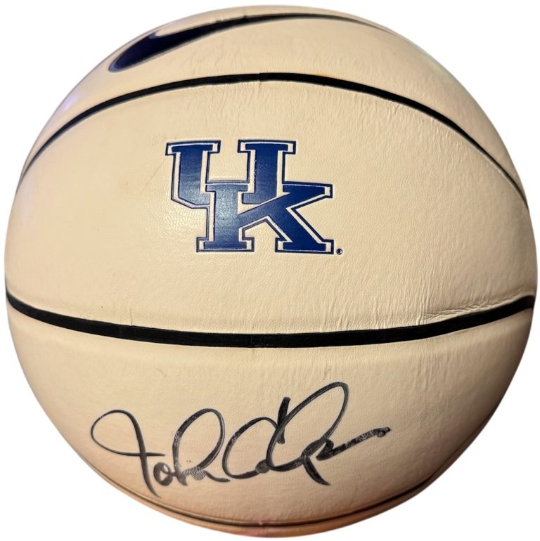 John Calipari signed Kentucky Wildcats Nike Logo WP Basketball imperfect- COA