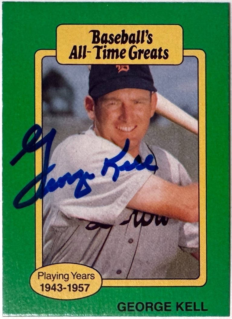 George Kell signed 1987 Hygrade Baseball's All-Time Greats On Card Auto - COA