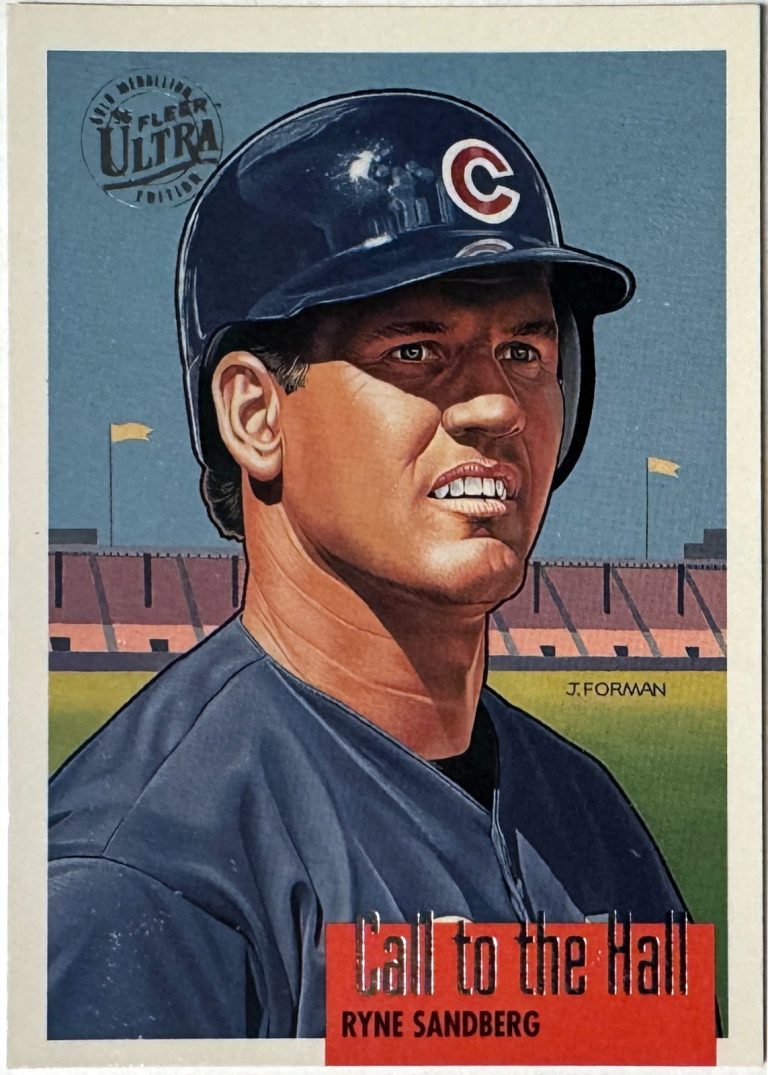 Ryne Sandberg 1996 Fleer Ultra Call to the Hall Gold Medallion Card #8 - (Cubs)