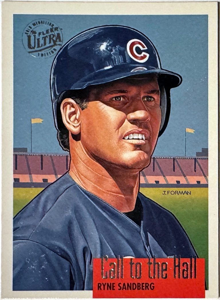 Ryne Sandberg 1996 Fleer Ultra Call to the Hall Gold Medallion Card #8 -Cubs/HOF