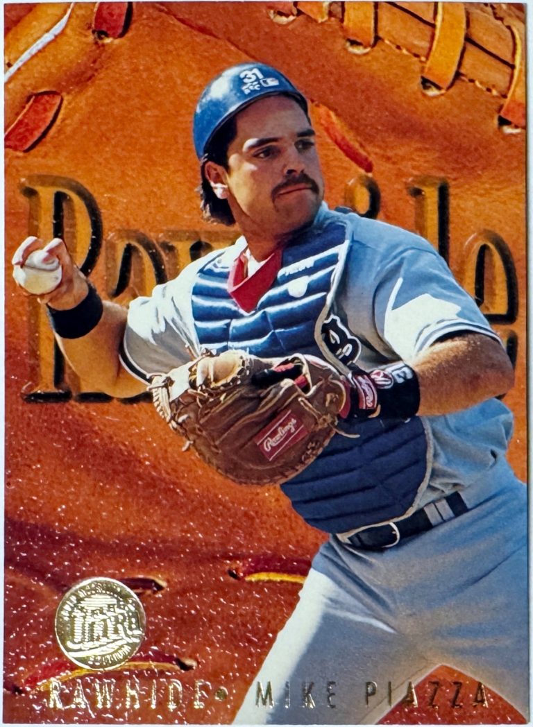 Mike Piazza 1996 Fleer Ultra Rawhide Gold Medallion Card 8 (Los Angeles Dodgers)