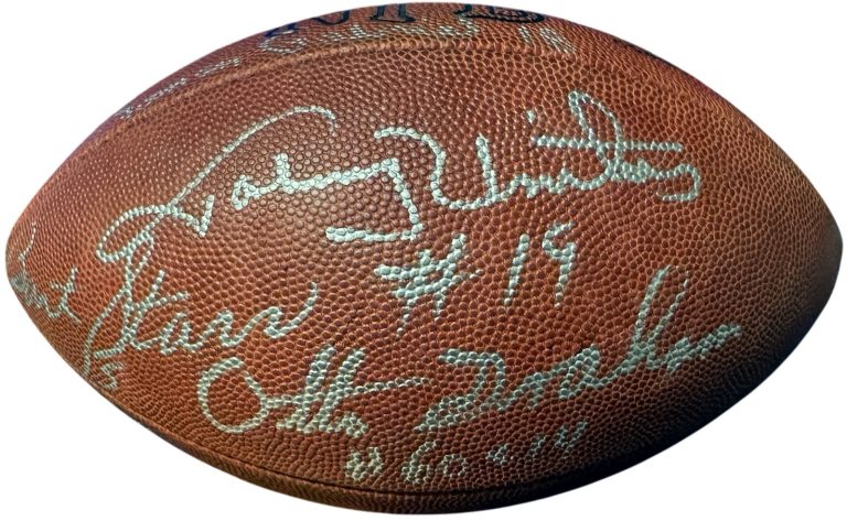 QB Legends  Signed OFC NFL Wilson Football 13 Sigs BAS-  Stabler/Plunkett/Dawson