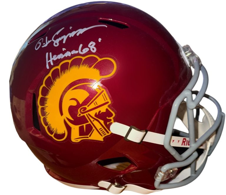 OJ Simpson signed USC Trojans Riddell FS Rep Speed Helmet w/ Heisman 68 - JSA