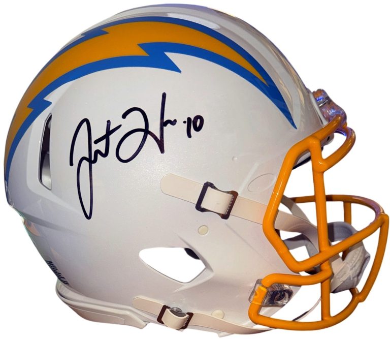 Justin Herbert signed LA Chargers Riddell FS Speed AUTHENTIC Helmet #10- Beckett