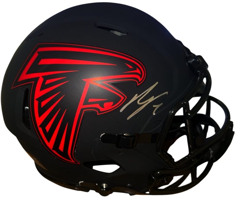 Bijan Robinson signed Falcons Riddell AUTHENTIC FS Speed Eclipse Helmet -Beckett