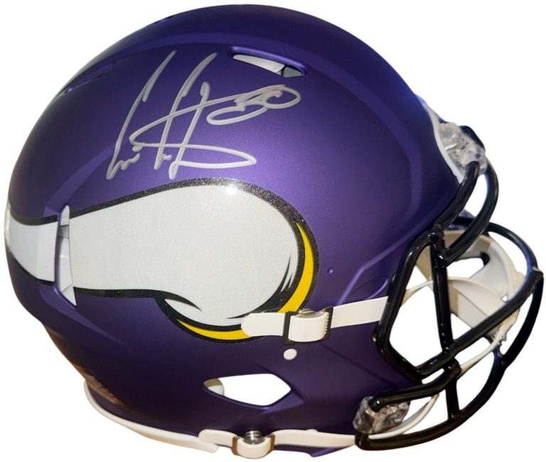 Cris/Chris Carter signed Vikings Riddell NFL FS Speed AUTHENTIC Helmet- Fanatics