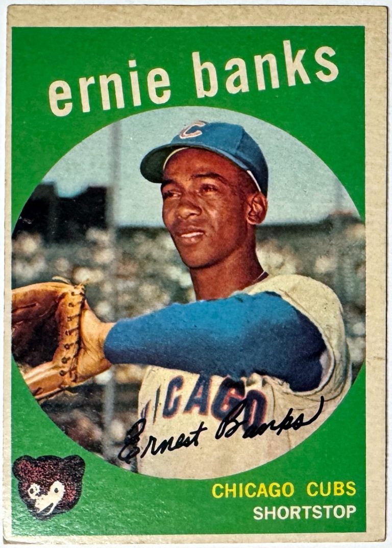 Ernie Banks 1959 Topps Baseball Card #350 VG -  (Chicago Cubs/HOF)