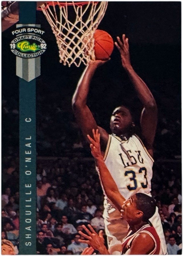 Shaquille O'Neal 1992 Classic Four Sport LSU Draft Pick Collection RC Card #1