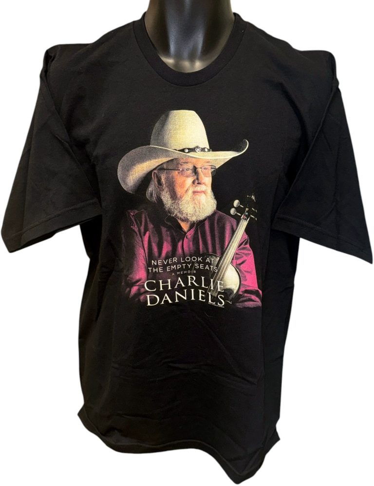 Charlie Daniels Never Look At The Empty Seats A Memoir Book Official T-Shirt-New