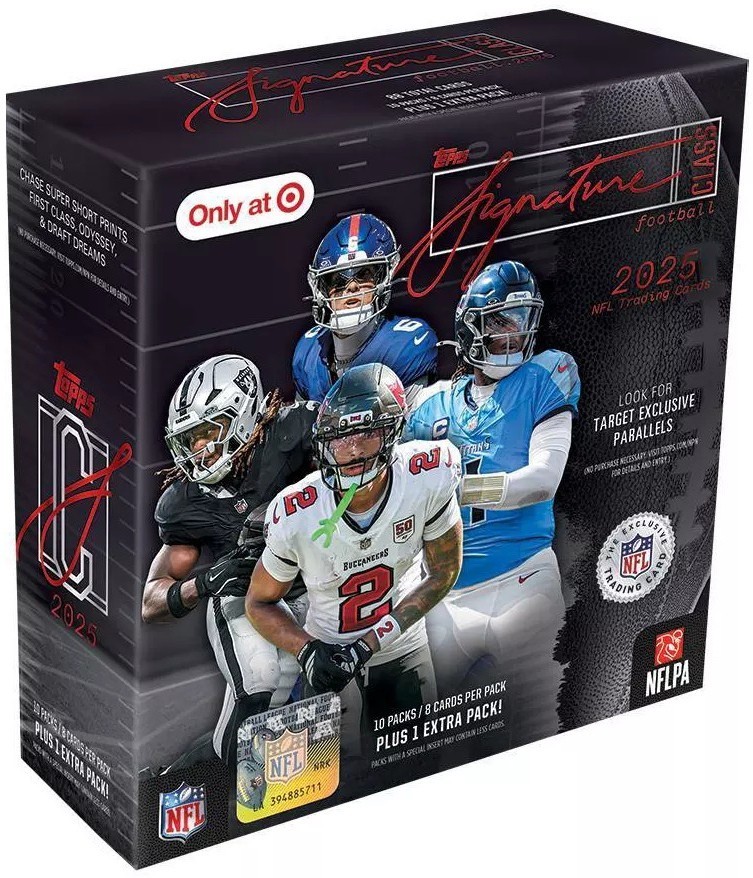 2025 Topps NFL Signature Class Football Card Mega Box-11PK/8CPP/88CPB NEW/SEALED