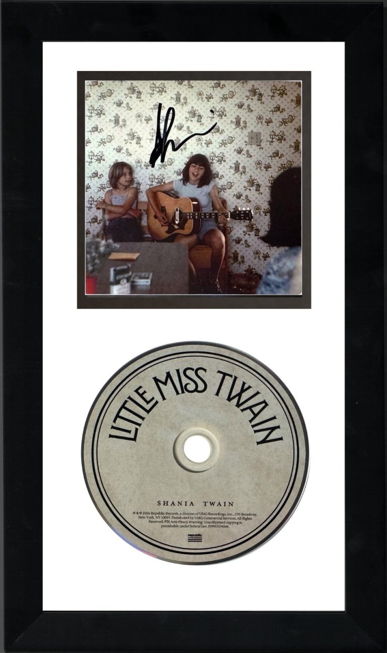 Shania Twain Signed 2026 Little Miss Twain Art Card w/CD Framed -COA (w/Booklet)