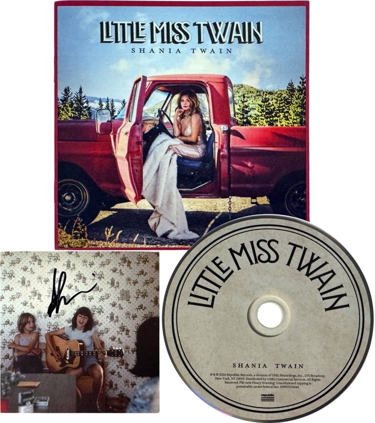 Shania Twain Signed 2026 Little Miss Twain Art Card w/Album Cover Booklet/CD-COA