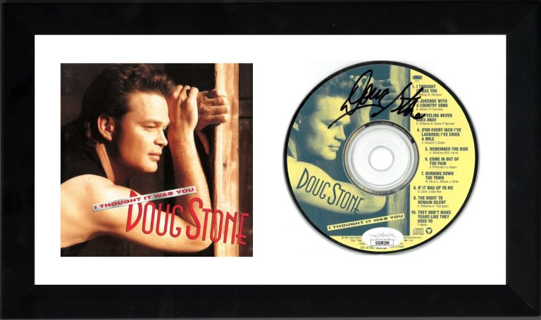 Doug Stone signed 1991 I Thought It Was You Album CD w/Cover Booklet Framed- JSA