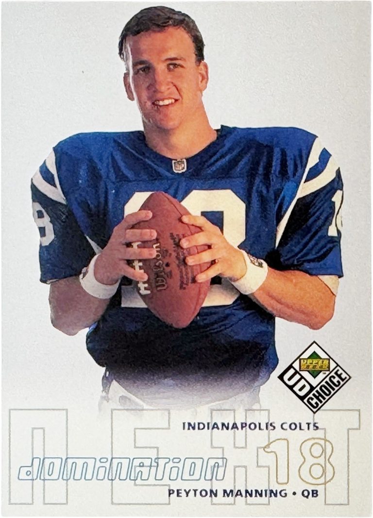 Peyton Manning 1998 Upper Deck UD Choice Domination Next Rookie Card #256- Colts