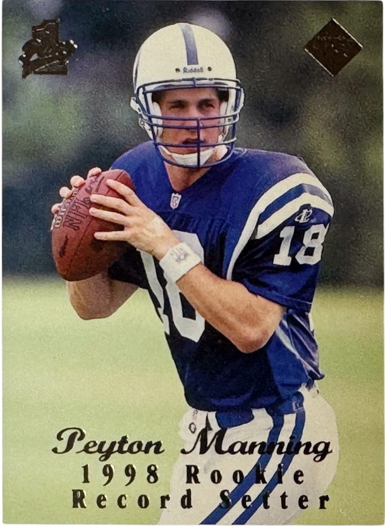 Peyton Manning 1998 Collector's Edge 1st Place RC Record Setter Card #135 COLTS