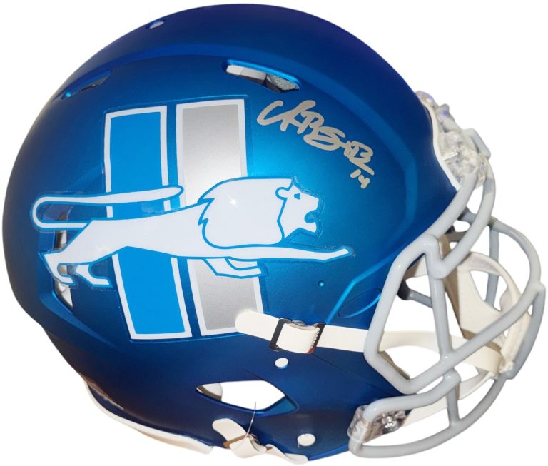 Amon-Ra St Brown signed Detroit Lions Riddell FS AUTHENTIC Alternate Helmet- BAS