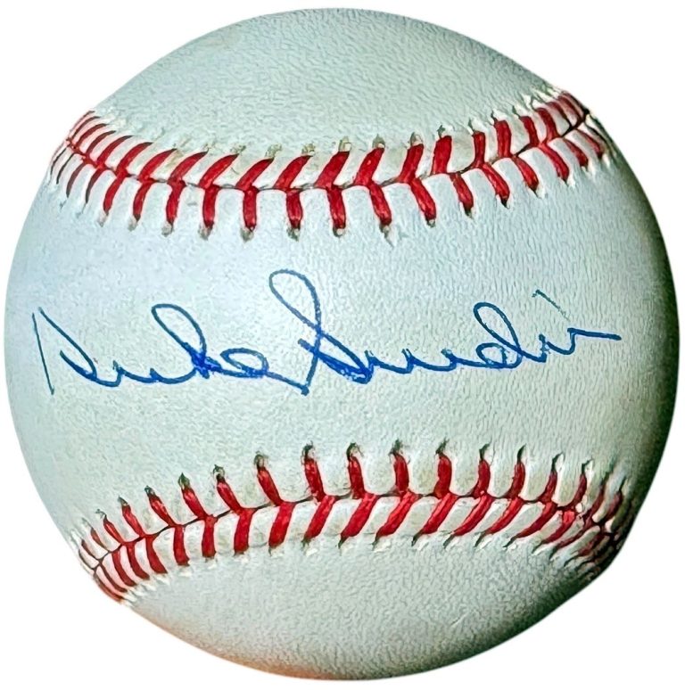 Duke Snider signed Official Rawlings RONL National League Baseball tone- COA/HOF