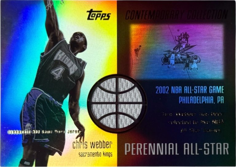 Chris Webber 2003-04 Topps Contemporary Collection Game Worn Jersey Card  /175